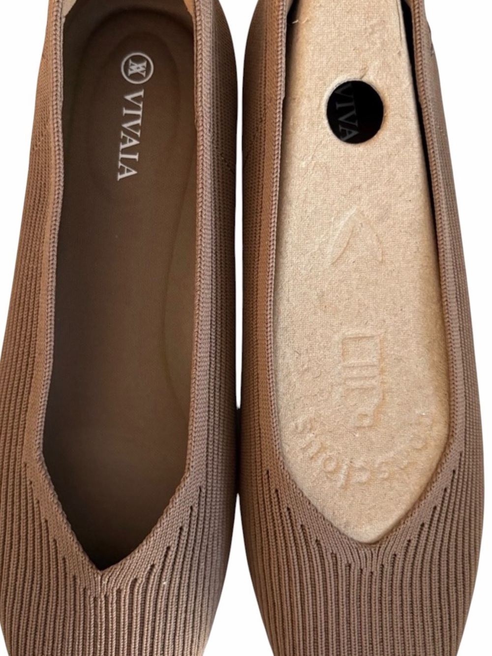 Vivaia Square-Toe V-Cut Flats (Margot 2.0). Espresso. Size 7.5 (38.5). NIB - Picture 7 of 8